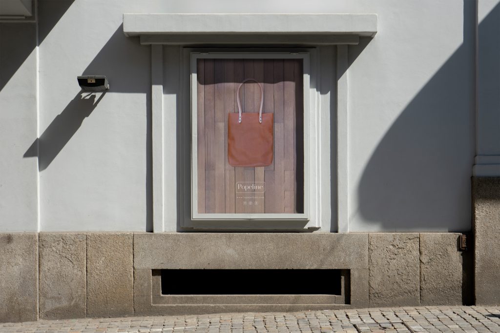 Affiche d'un sac de la marque Popeline